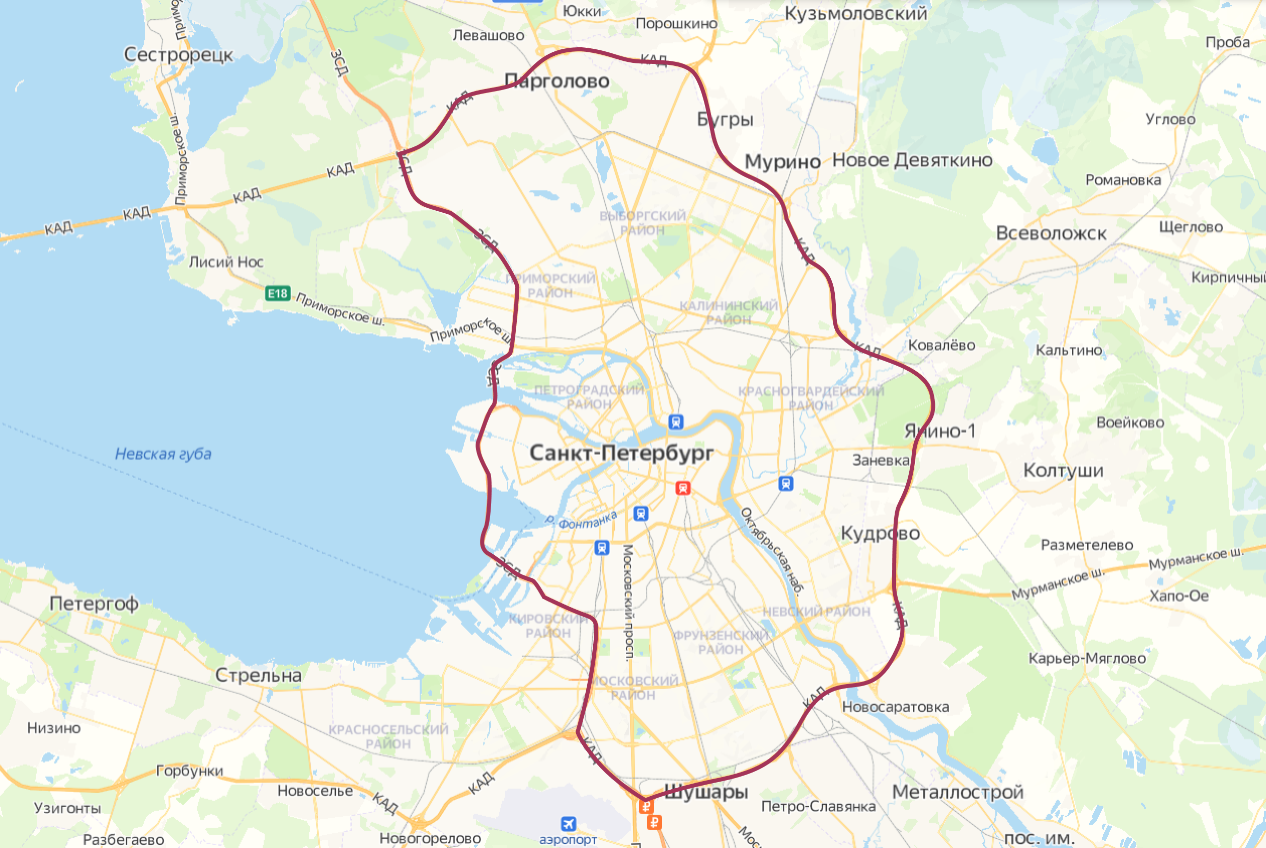 Карта зон доставки<